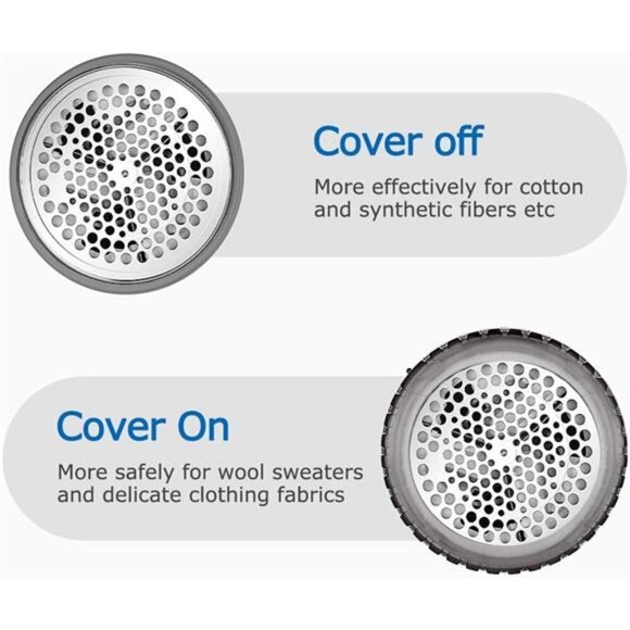 Fabric Shaver and Lint Remover, Sweater Defuzzer with 2-Speeds, 2 Steel Blades - Picture 2 of 7